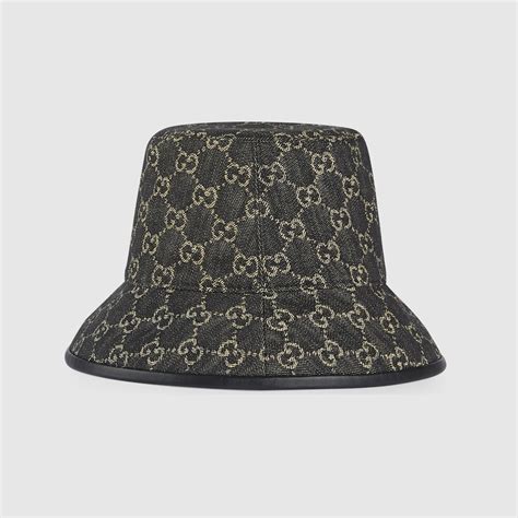 gucci denim cap|who made gucci bucket hat.